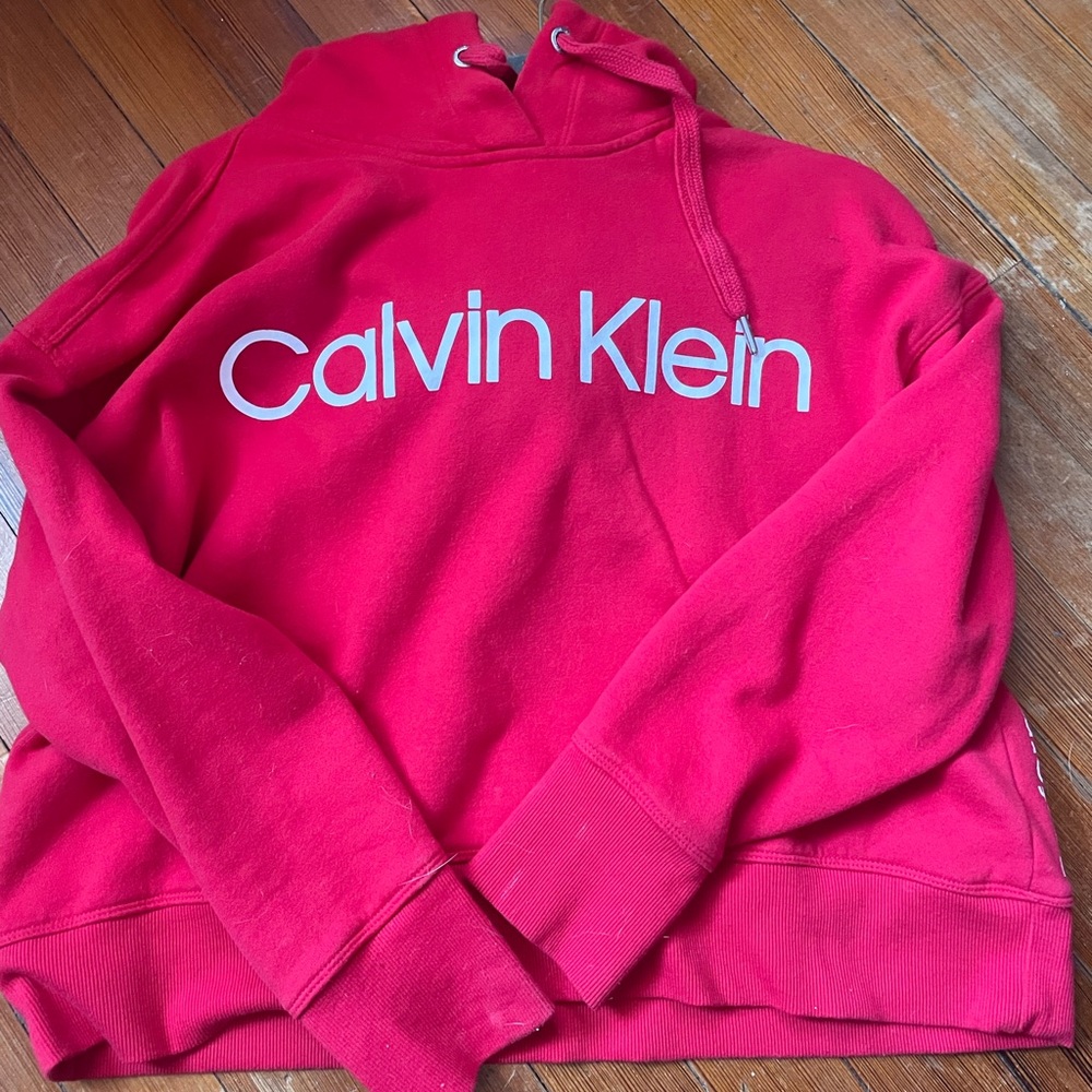 Calvin Klein red hoodie
